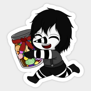 laughing jack steals candy Sticker